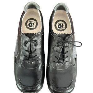 Dunham Black Leather Women's Oxfords